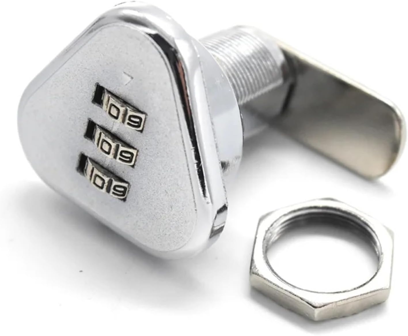 Triangle Combination Cam Lock 3 Code Password for Box Cabinet Locker MMS256 1Pcs(L 24mm)