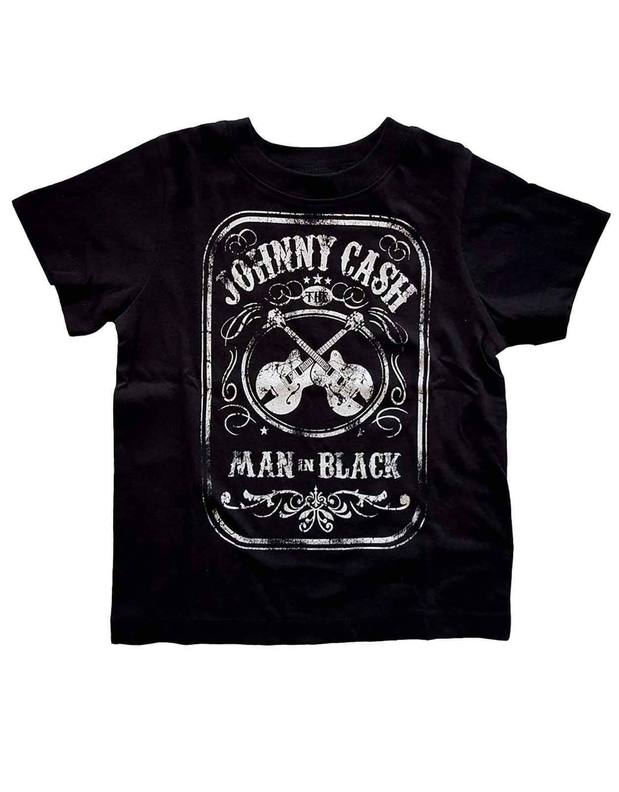Rock Off Officially Licensed Products Black Johnny Cash Toddler T Shirt Man In Official 12 Months To 5 Yrs 24 Mois