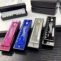 Gaita diatônica de 10 furos chave de C, órgão de boca de plástico polido colorido para iniciantes, instrumento musical portátil para crianças e adultos, presente divertido de hobby para Dia dos
