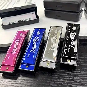 Gaita diatônica de 10 furos chave de C, órgão de boca de plástico polido colorido para iniciantes, instrumento musical portátil para crianças e adultos, presente divertido de hobby para Dia dos