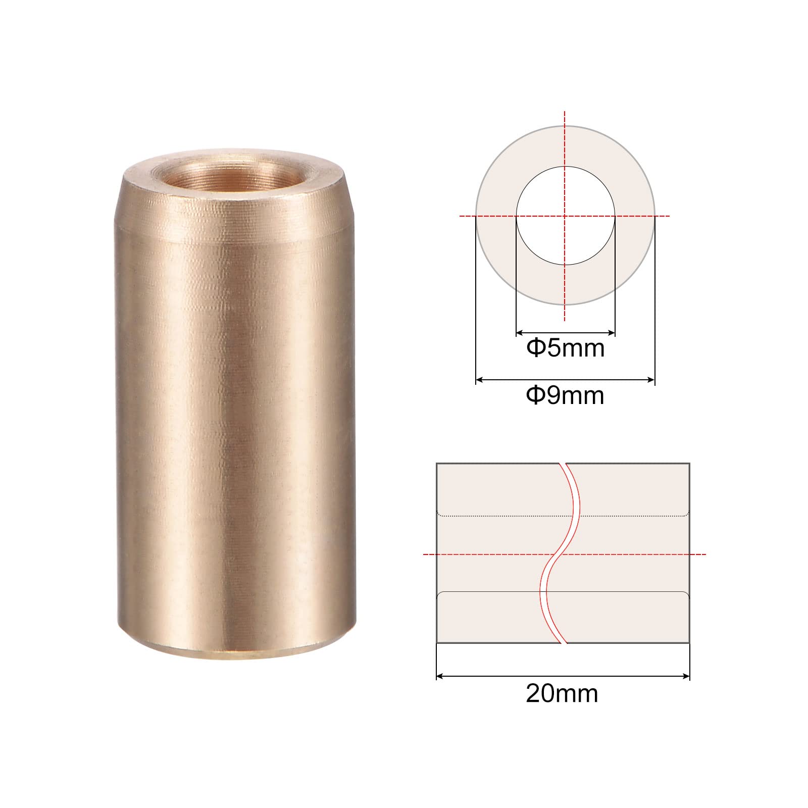 QUARKZMAN Gleitlager 14x16x20 Mm – 6 Stück, Gewickelt, ölfrei, Selbstschmierend, Für Maschinen & Anlagen