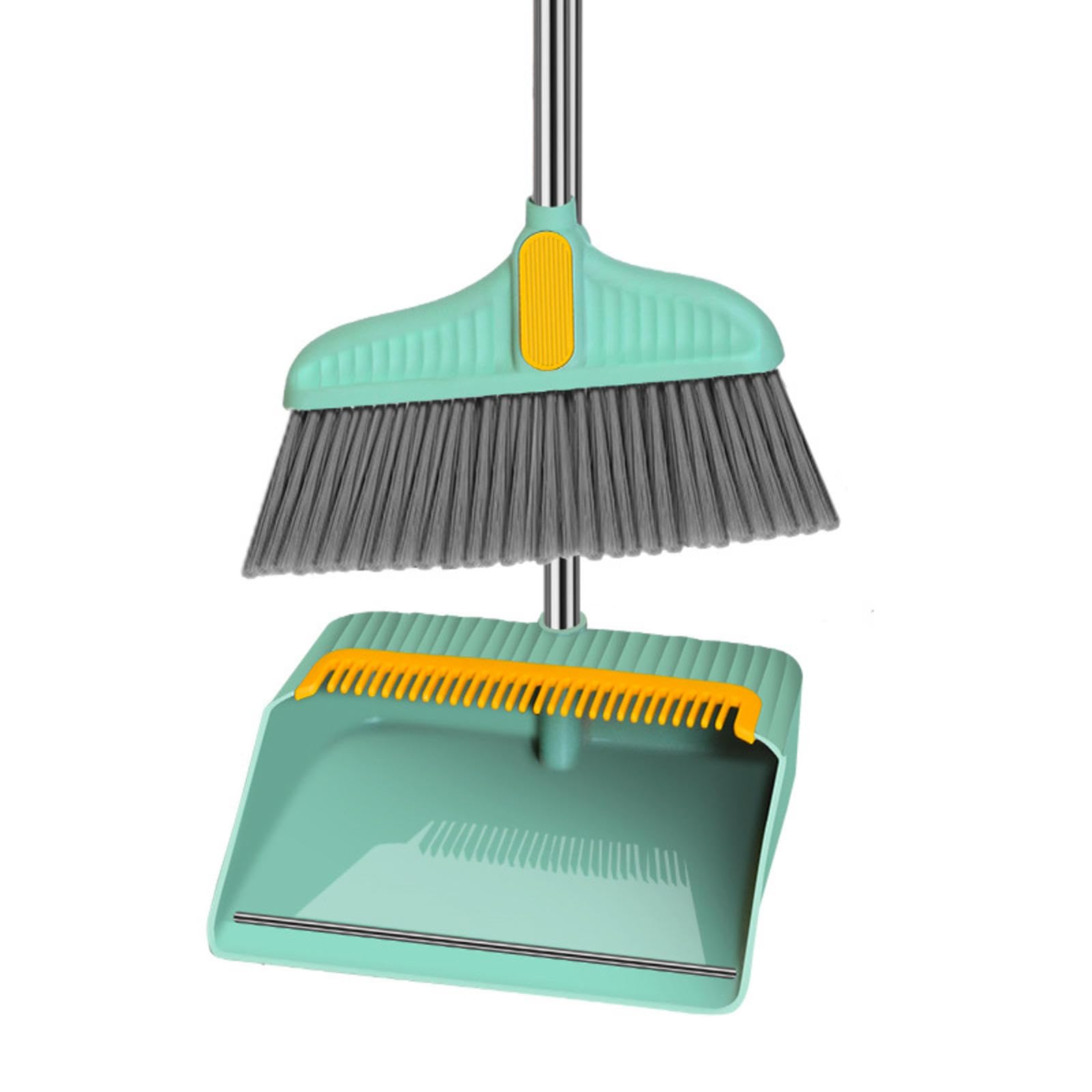 NIBHZ Juego de Escoba y Recogedor para El Hogar, Cocina, Habitación, Oficina, Vestíbulo, Suelo, Uso Vertical, Escoba de Pie con Combo de Recogedor