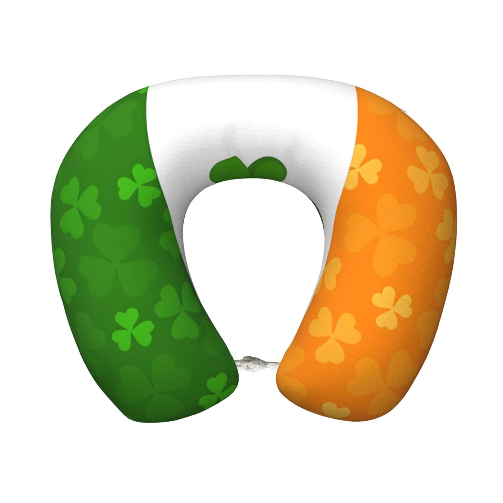 BOAIHH irish flag Memory Foam Travel Pillow for Soft Comfort Fits Snugly for Naps Office, and Airplane Use