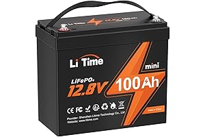 12V 100Ah Mini Lithium Battery by LiTime