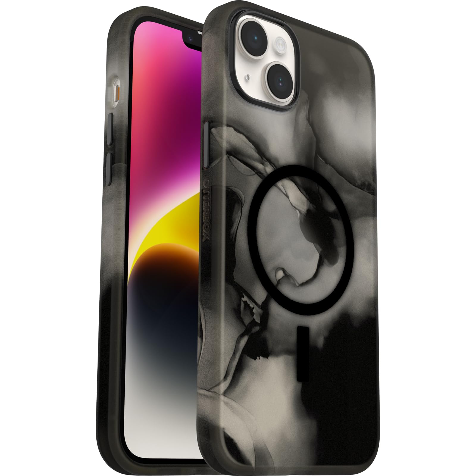 OtterBox Cover per iPhone 14 Plus Slim & Sturdy con MagSafe, resistente a shock e cadute; cover ultrasottile, protettiva, leggera, testata a norme anti caduta MIL-STD 810G, Argent