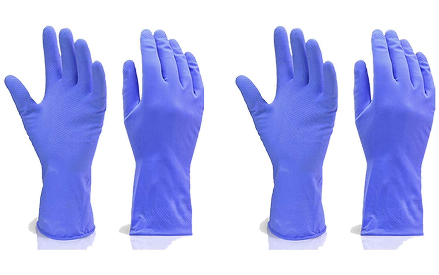 DarkShri Cleaning Gloves Reusable Rubber Hand Gloves, Stretchable Gloves for Washing Cleaning Kitchen Garden (Blue), (2 Pair) (B098JP1R78) Amazon Price History, Amazon Price Tracker