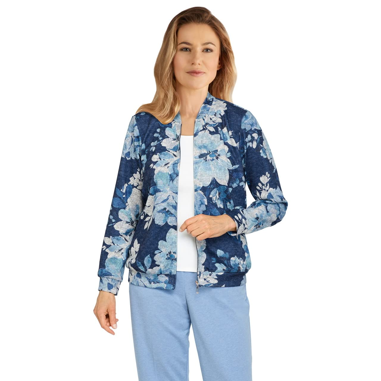 Veste fleurie Alfred Dunner fluide taille 3X idéale pour vos sorties décontractées - 2