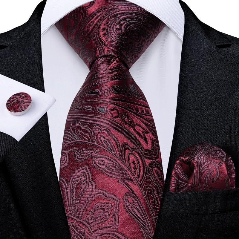 Set de corbatas de seda para hombre NSUQOA miniatura 2