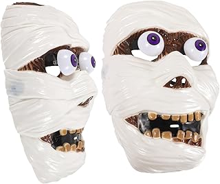 SEWACC 2 Pçs Máscara Assustadora De Halloween Látex Zumbi Múmia Cabeça Máscara Cosplay Máscara Para Casa Assombrada Festa De Halloween Adereços Adereços Favores