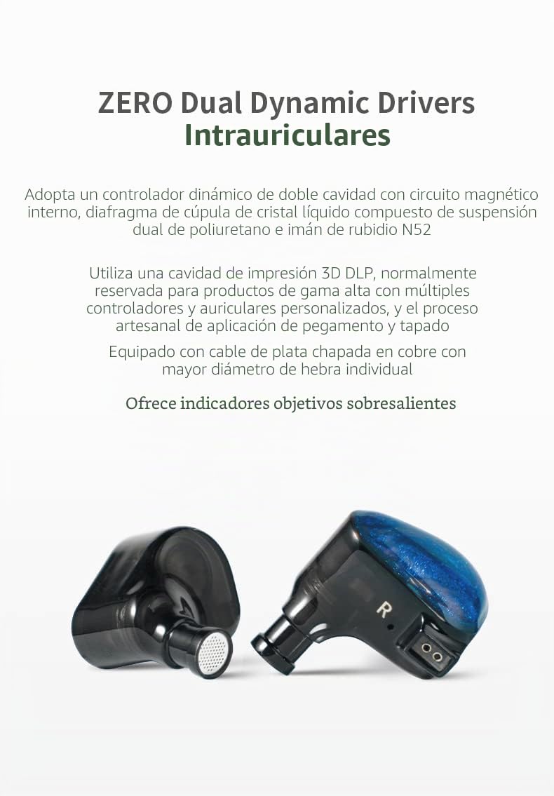 TRUTHEAR x crinacle Cero Dual dinámico Conductores Auriculares internos en el oído