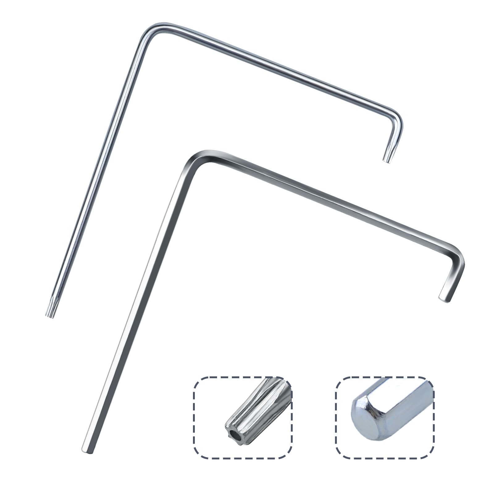 Hohitenz Window Adjustment Tool Set 2-Piece - 4 mm Allen Key & Torx TX15 - Adjustment Tool for Window Fittings and Hinges