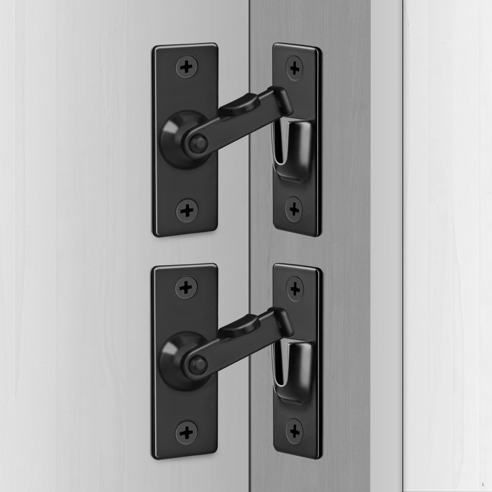 【kaz_JJ】STRUM STL090-02 KOVOSCH 2 Pack Screen Door Latch 90 Degree, 2.36 x 0.87 Inches