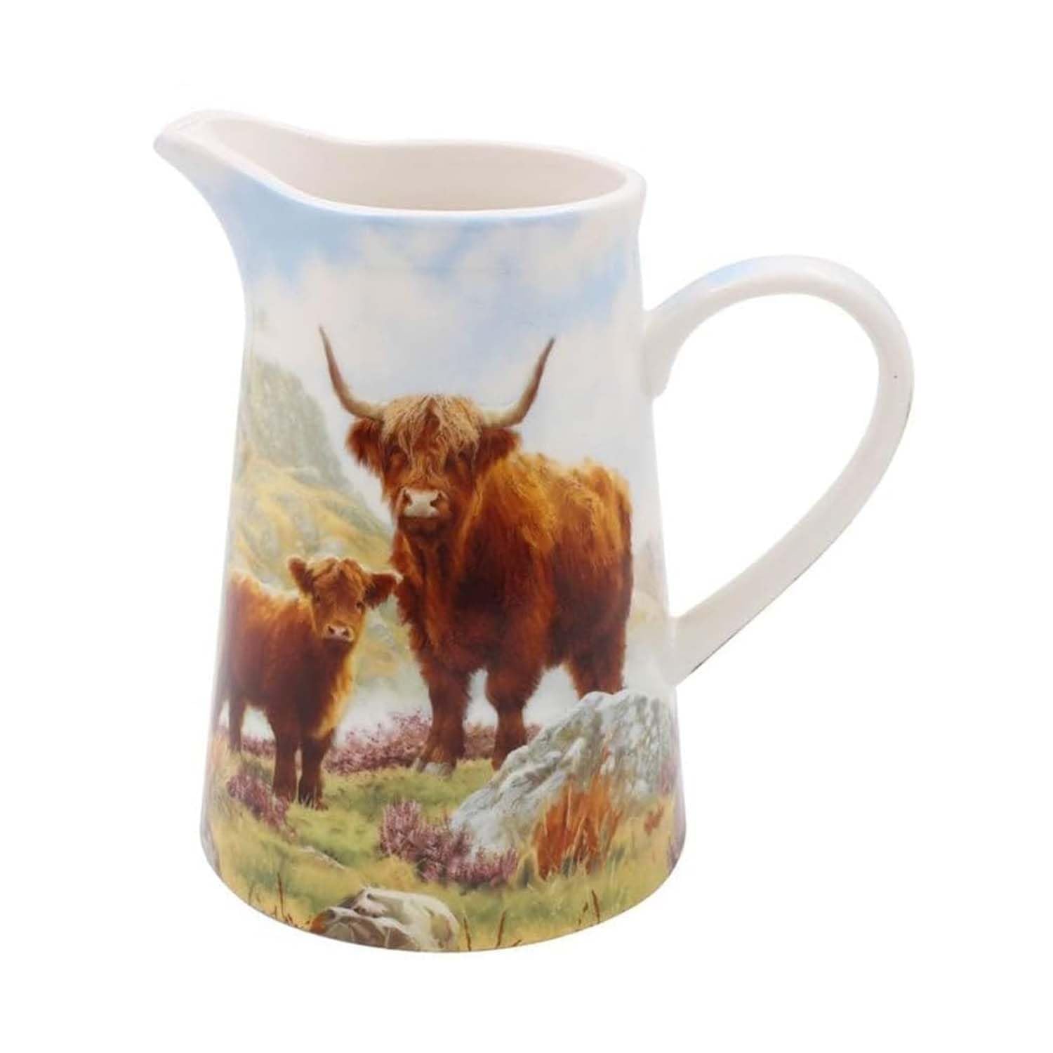 The Leonardo Collection China Jug Highland Cow Design Gift Boxed