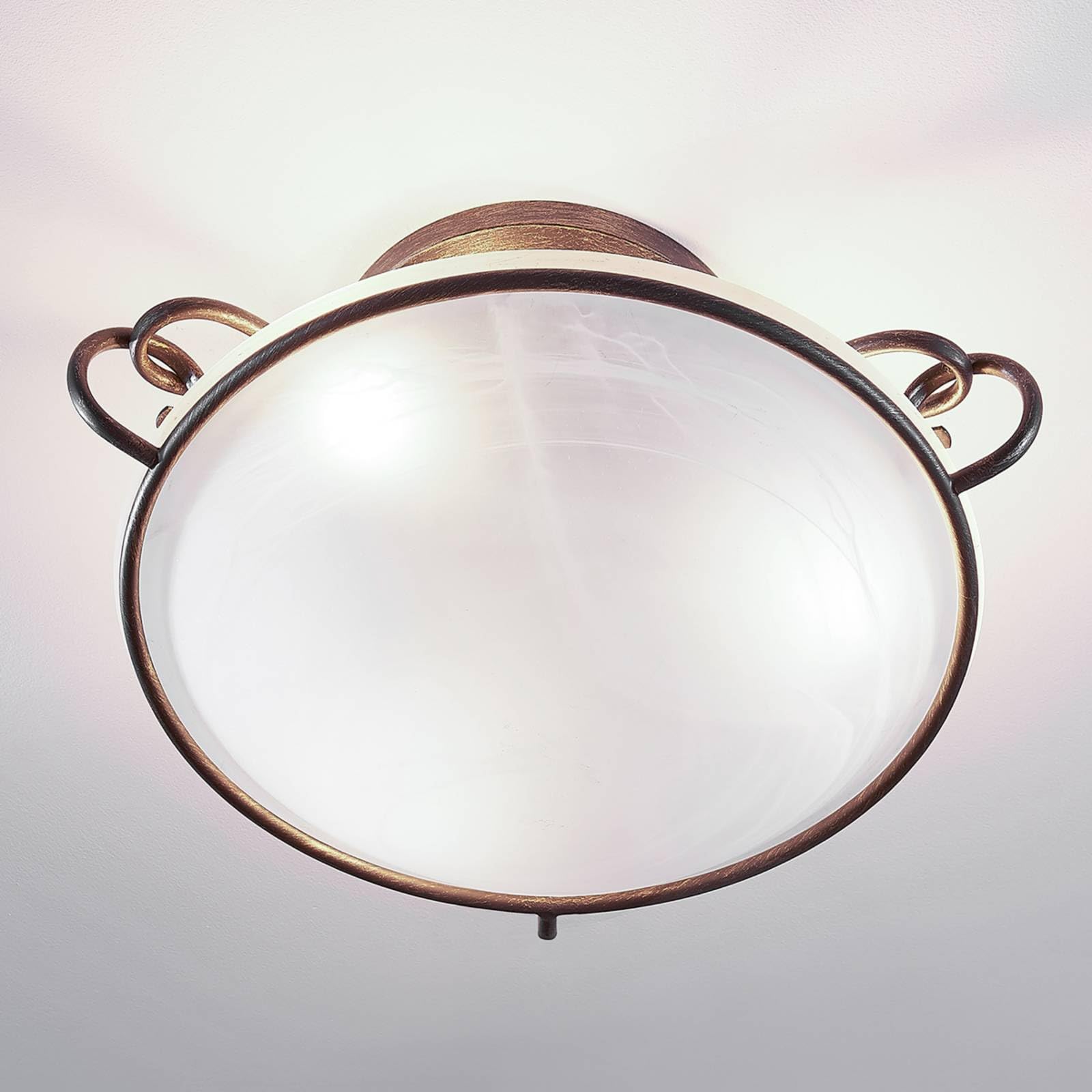 Lindby Deckenlampe Rando (Landhaus, Vintage Rustikal) in Alu aus Metall (3 flammig E27) - Deckenleuchte Lampe Wohnzimmerleuchte