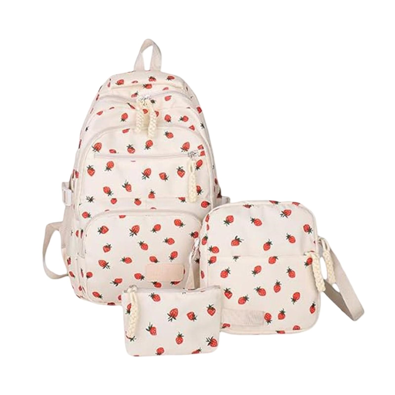 Rucksack 3 Set Große Kapazität Einfache Modische Schultasche Verstellbarer Gurt College Tasche Reisen-c