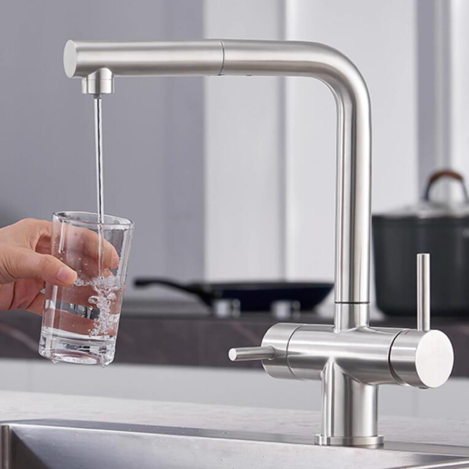 Robinet de cuisine 3 voies pour purifier votre eau de boisson au quotidien