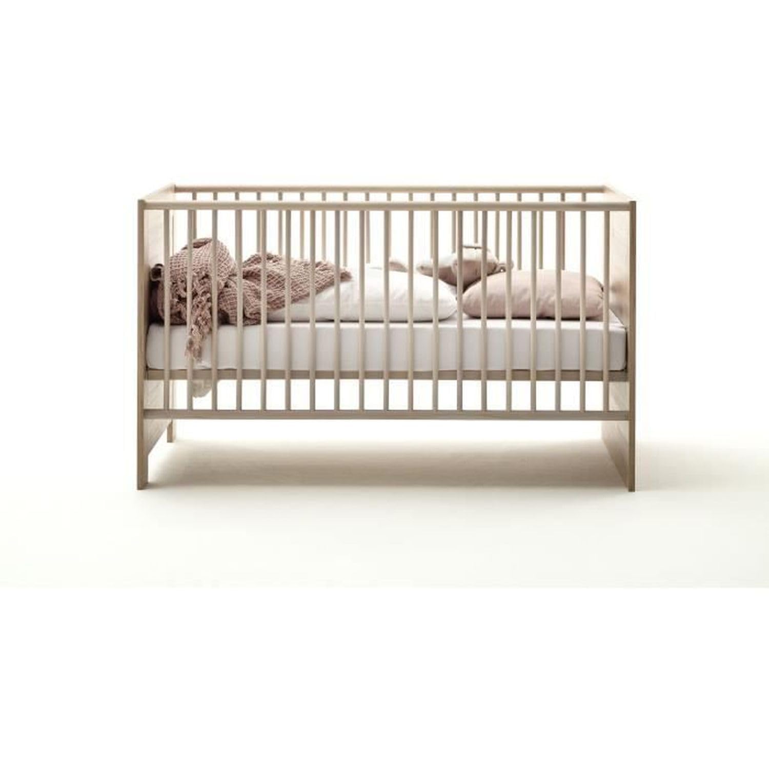 TREND TEAM Chambre bébé Duo : Lit 70 x 140 cm + Commode a Langer AHOI - Chene