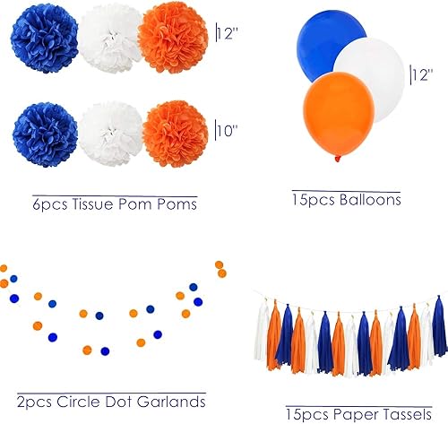 Miniatura 6 de Carnival - Kit de decoración de 38 piezas de cumpleaños americano, despedida de soltera, baby shower, boda, fiesta, 12 pulgadas, 10 pulgadas, globo