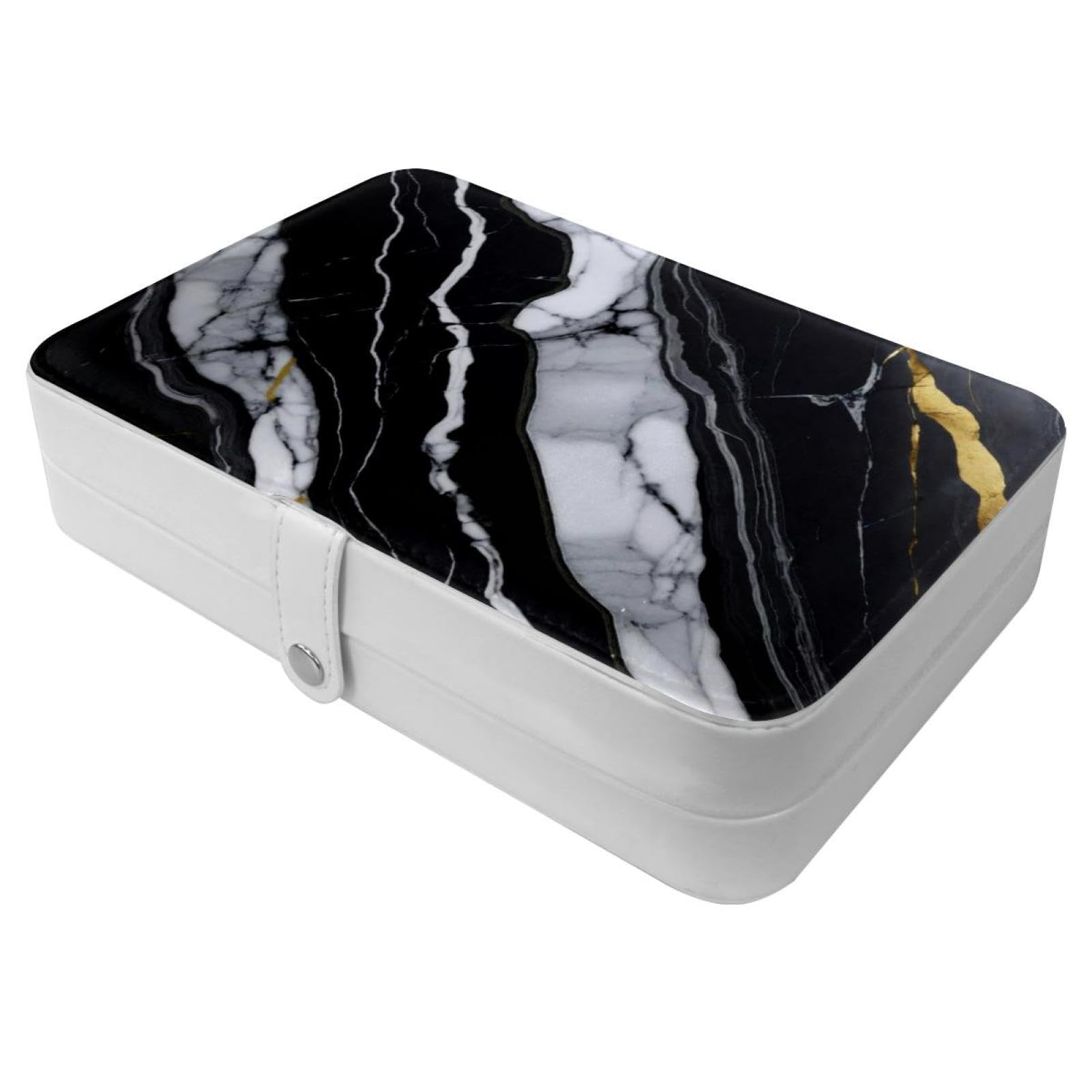 Boîte à bijoux cadeau de demoiselle d'honneur : écrin portable marbre noir