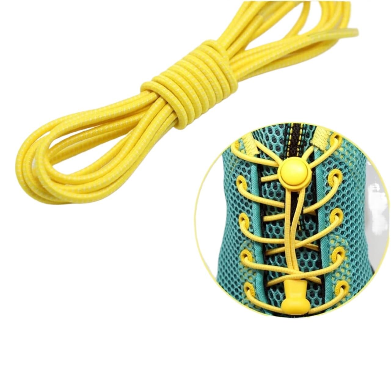 scarpe da lavoro, Lacci elastici for scarpe da ginnastica e da ginnastica con dispositivo di bloccaggio, 23 colori, 100 cm, 1 paio