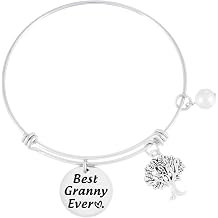 Kivosliviz Granny Gifts Bracelet Best Granny ever Bangle Jewelry Worlds Best Granny Bracelet