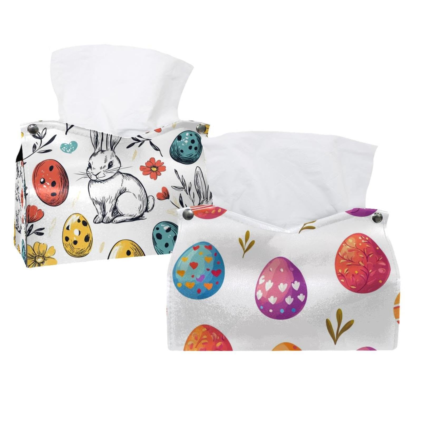 Housse de boîte à mouchoirs œufs de Pâques support décoratif pour salle de bain