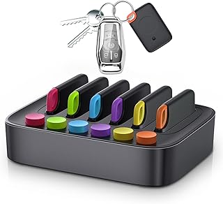 Key Finder Stick on Remote Finder Beeper 6 Pack RF Wireless TV Remote Control Finder, Key Finders Locator with Sound That Make Noise 90 dB Loud Beep Item Finder, Remote Tracker with Sound for Phone