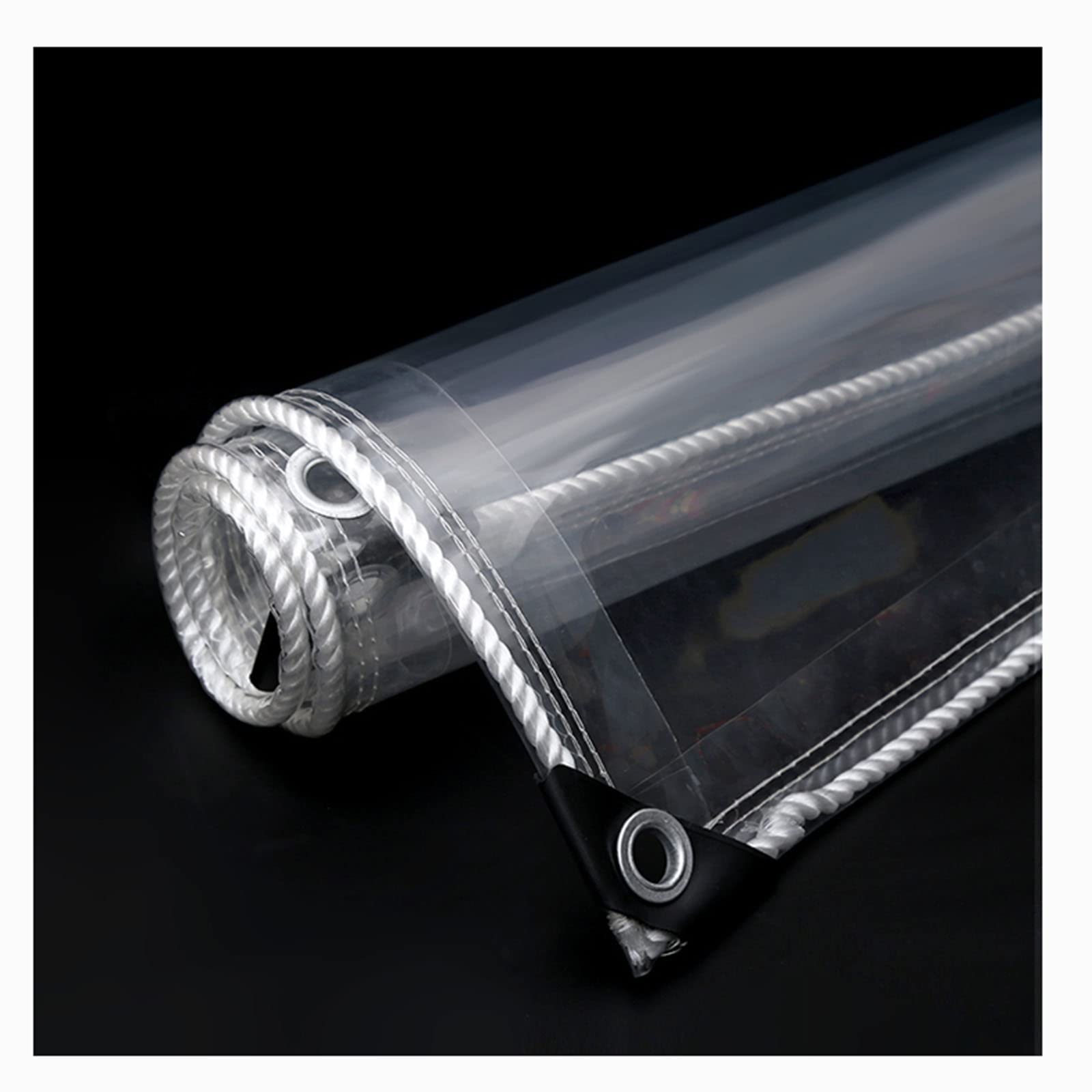 Shuitukouu Foldable Tarpaulin Sheet,Clear Waterproof Plastic Tarp,Transparent Tarpaulin,Clear Tarps Heavy Duty Waterproof With Grommets,1.5X2m/4.9X6.5ft