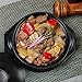 Sanbege Large Korean Ceramic Bowl with Lid and Trivet, 54 oz Sizzling Hot Pot with Double Handles for Cooking and Serving Dolsot Bibimbap, Soup, Rice, Stew, Casserole, Noodle (Frosted Black)