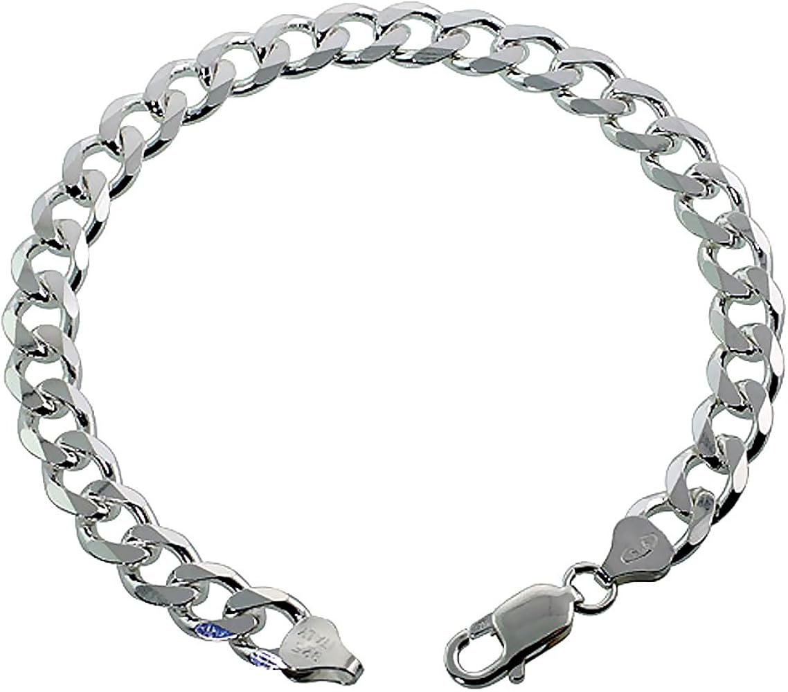 Amazon.co.jp: スターリングシルバー縁石キューバリンクチェーン