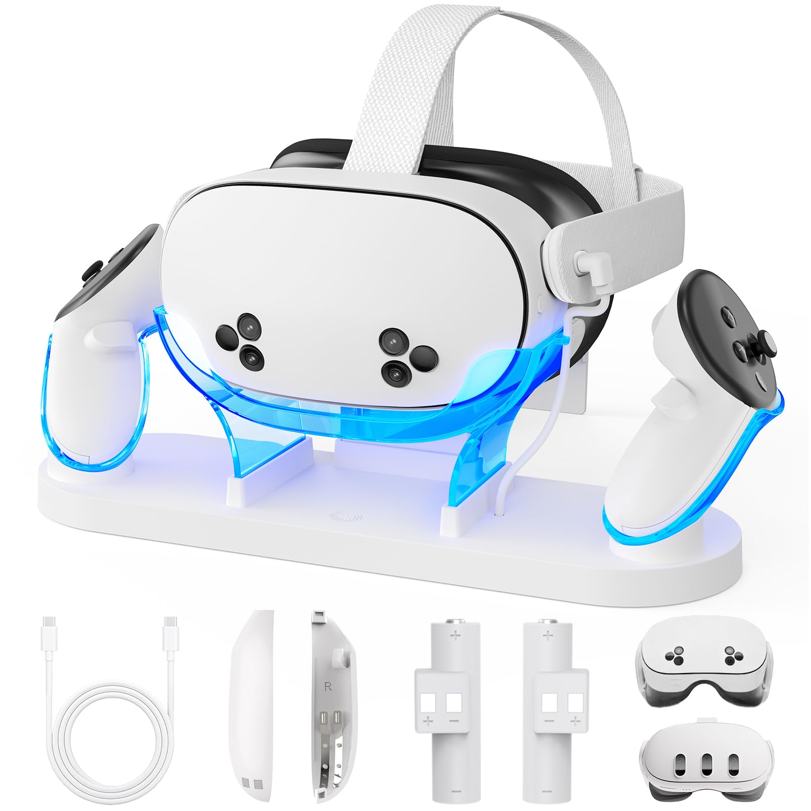 Amazon.com: YOGES Charging Dock for Meta Quest 3 & Quest 3S, 2-in