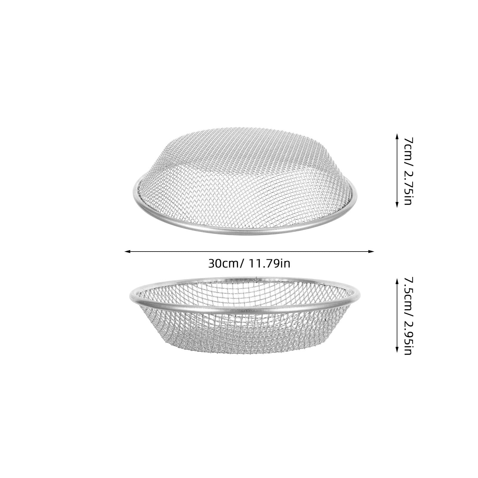 Hohopeti Tamiz de Tierra para Jardinería 2 Piezas Tamices de Metal Galvanizado 30 Cm Mallas de 3 Mm y 6 Mm para Compost y Arena en Laboratorio y Potting