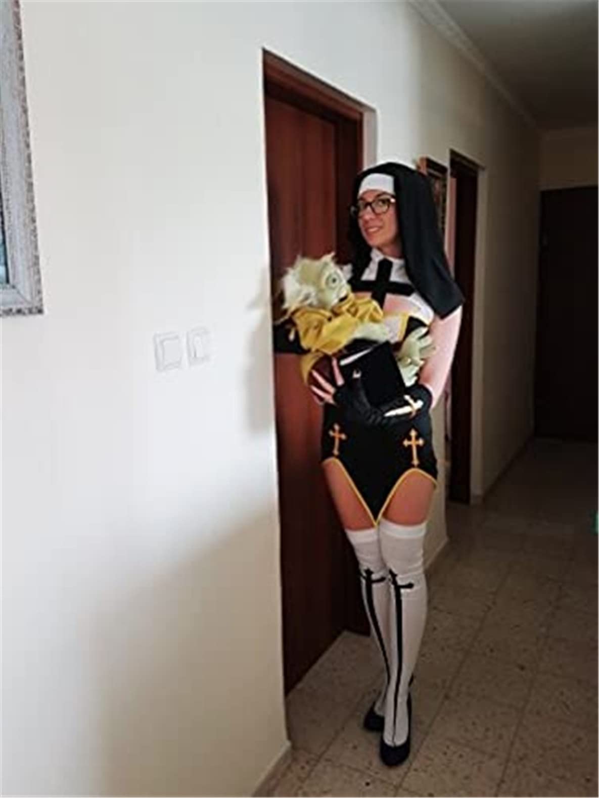 Seksowne Panie Zakonnica Dorosłych Kobiet Przebranie Kostium Dziewica Mary Kostiumy Kobiety Halloween Na Imprezę Cosplay Sukienka;