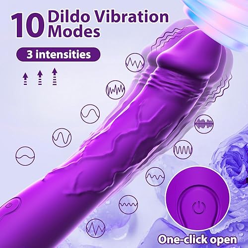 Miniatura 2 de Vibrador realista de 7.6 pulgadas para mujeres, 10 potentes modos de vibración para estimular el clítoris y el punto G, juguetes sexuales