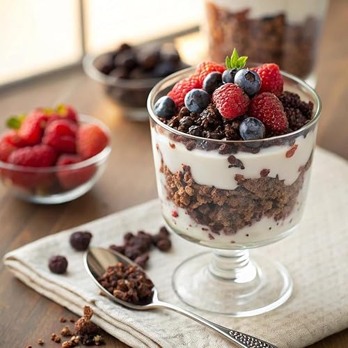 Vista 28 de Post Cereal de desayuno de Pebbles de cacao, sin gluten, cereales de arroz crujiente con sabor a cacao, aperitivos para el desayuno, 19.5 onzas