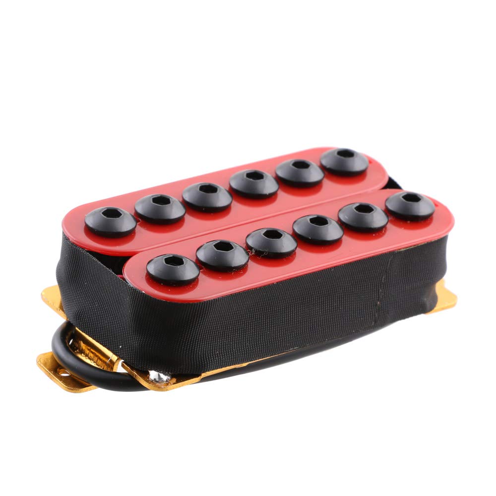Humbucker Tonabnehmer für E-Gitarre Hals Steg Keramik Rot
