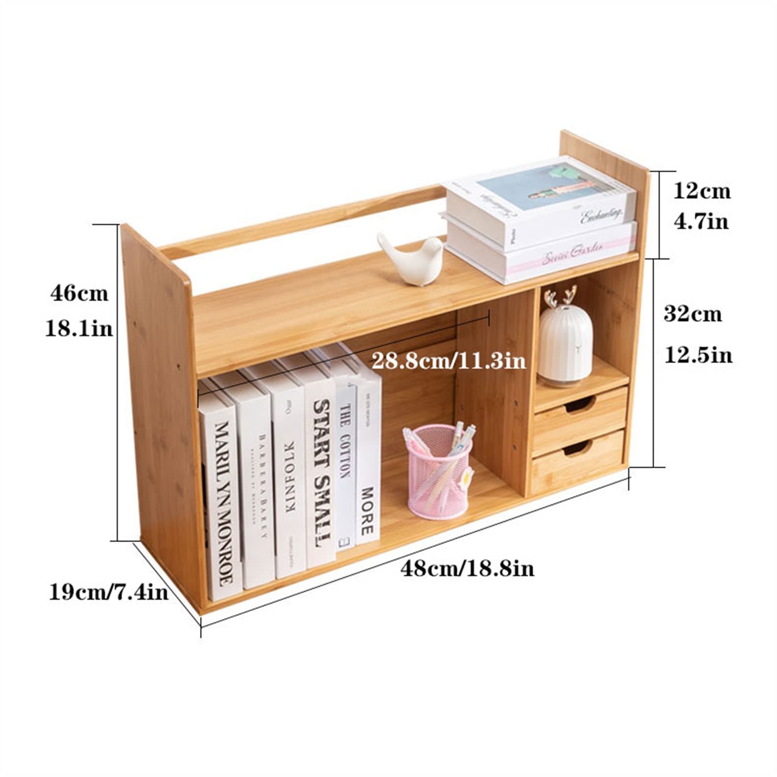 MONIPA Desktop Shelves Office Shelves Desk Hutch Top Only Bamboo ...