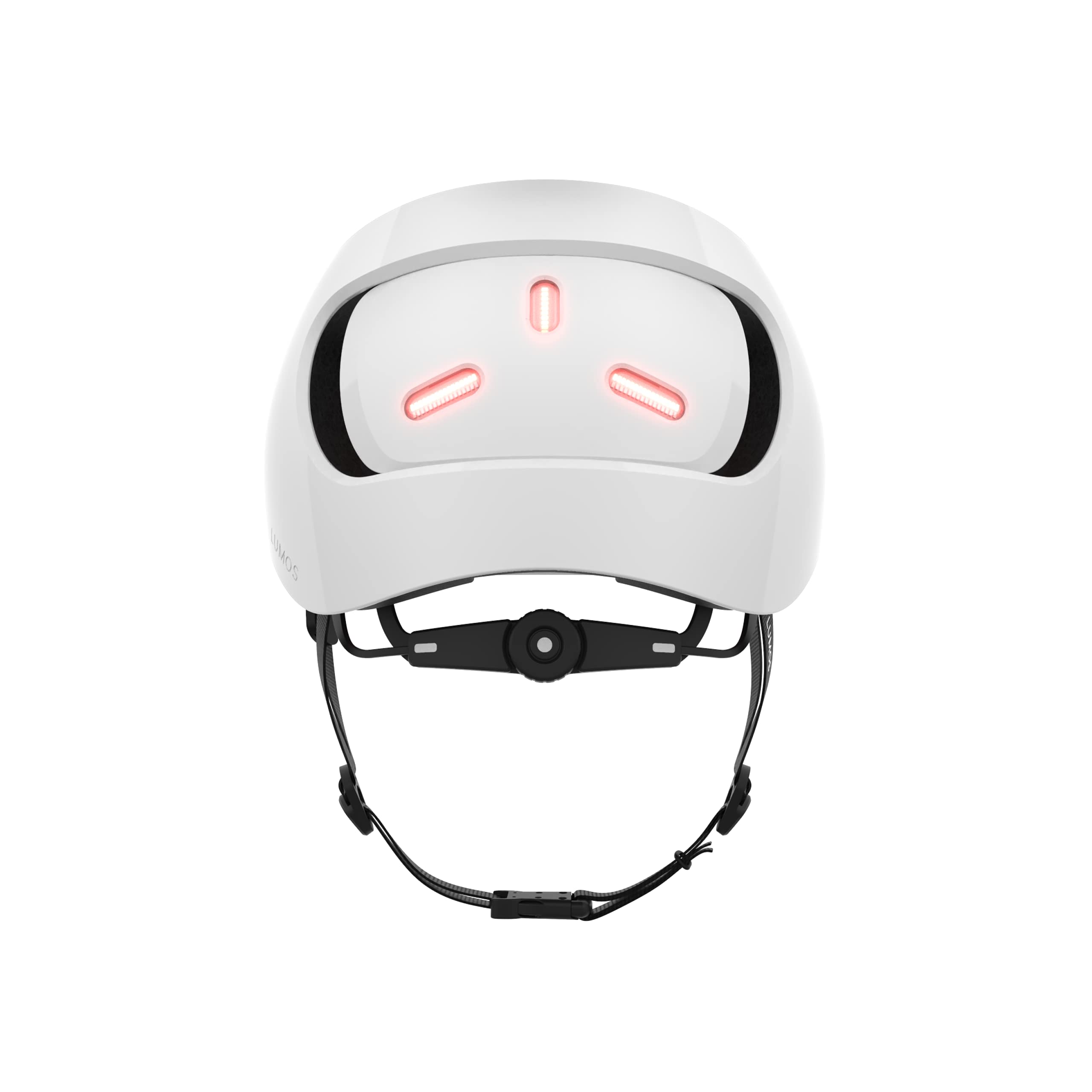 Lumos Street Casque Intelligent | Urbain | Skateboard, Scooter, Accessoires de vélo | Feux Avant et arrière LED | Clignotants | Feux Stop arrière | Compatibilité Bluetooth| Adulte (Blanc)
