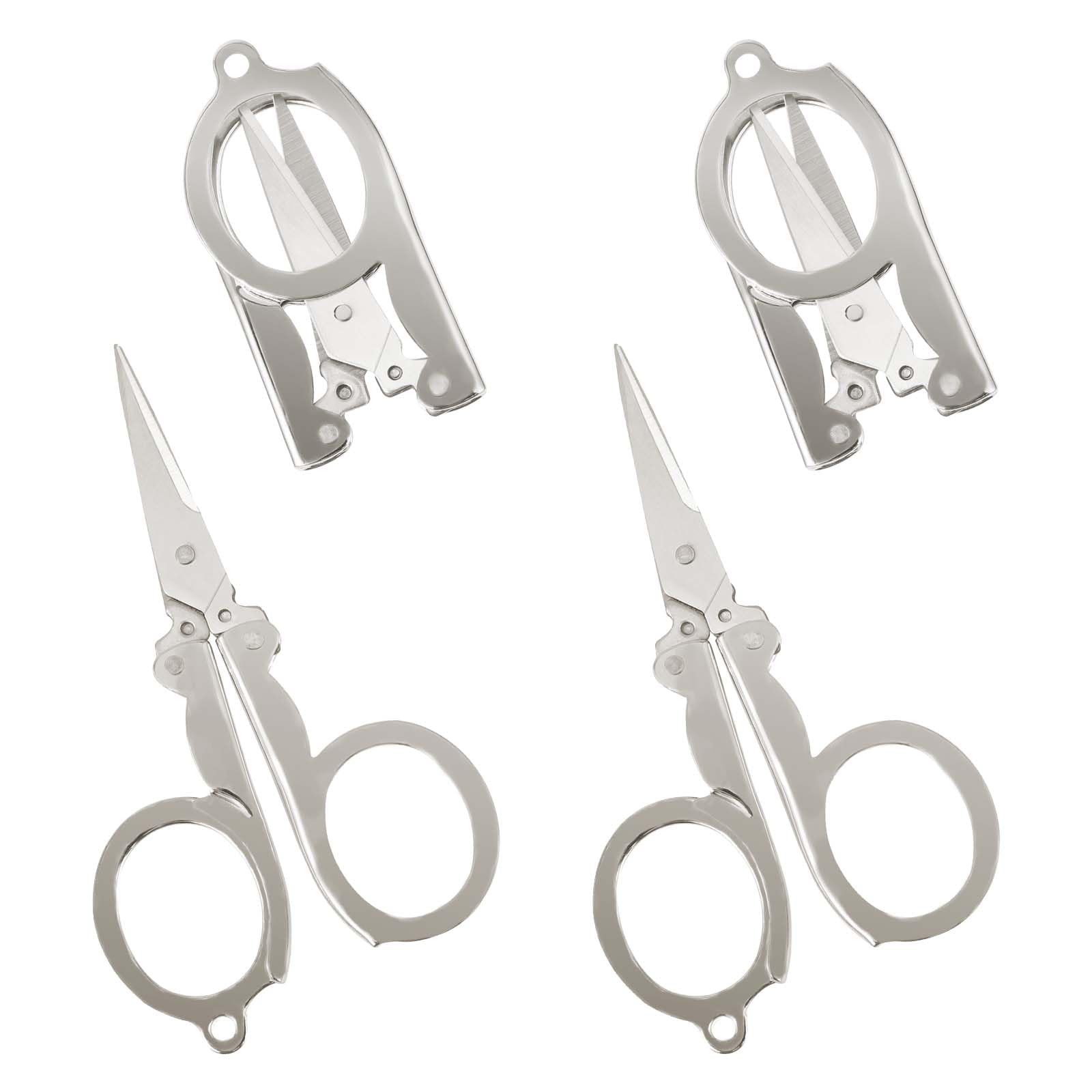 Amazon.com: 4 Packs Folding Scissors Small Scissors Portable Travel ...
