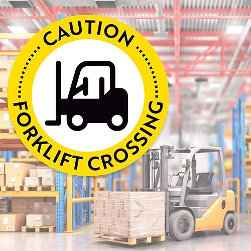 Vista 5 de Forklift Floor Decal (FORKLIFT CROSSING, 15")
