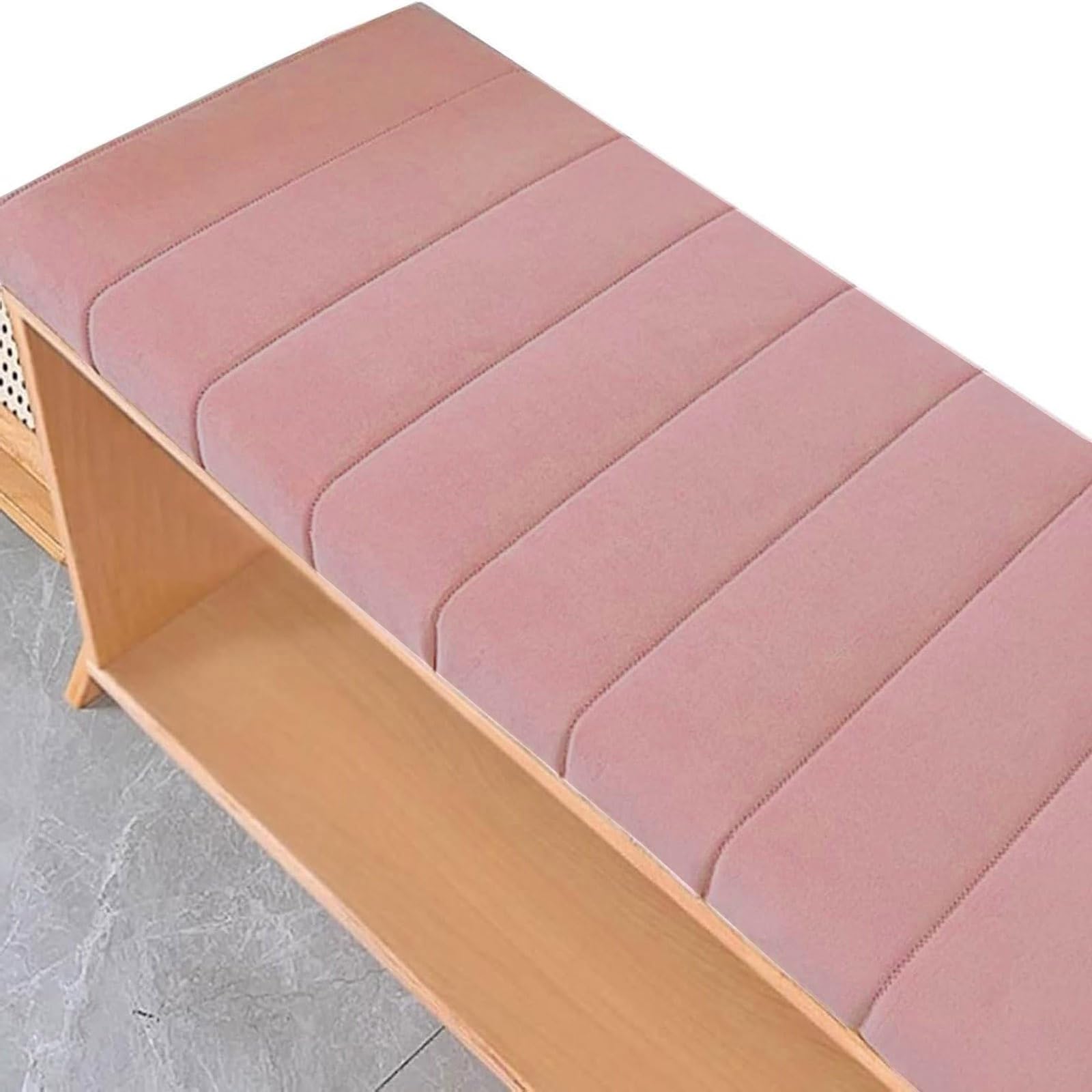 Odaima Bench Cushion 120/150/90/180/100 cm Long Seat Cushions 2/3 seater Non-Slip Seat Pad for Indoor Bay Windows, Long Chairs, Dining benches, Swings, Sofas & Porch with Zipper(Pink,150x55x5cm) โ image 1