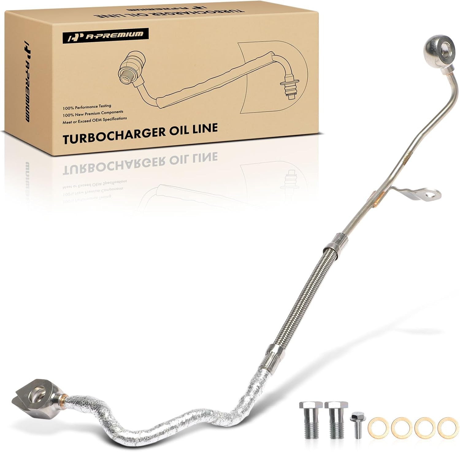 A-Premium Turbocharger Oil Line Compatible with Nissan Sentra 2016-2019, Juke 2014-2017, 1.6L, Supply