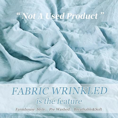 Miniatura 2 de HIG Juego de edredón alternativo prelavado para cama individual, diseño reversible chic, cajón cosido con 4 pestañas de esquina, ligero para todas