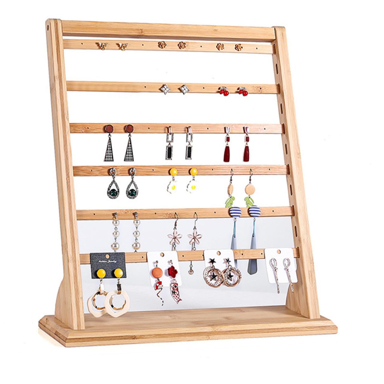 Healeved Présentoir Boucles Oreilles Stable et Organisateur de Bijoux Créatif à Support de Rangement Pratique pour Cartes et Boucles Oreilles Décoration Maison Polyvalente