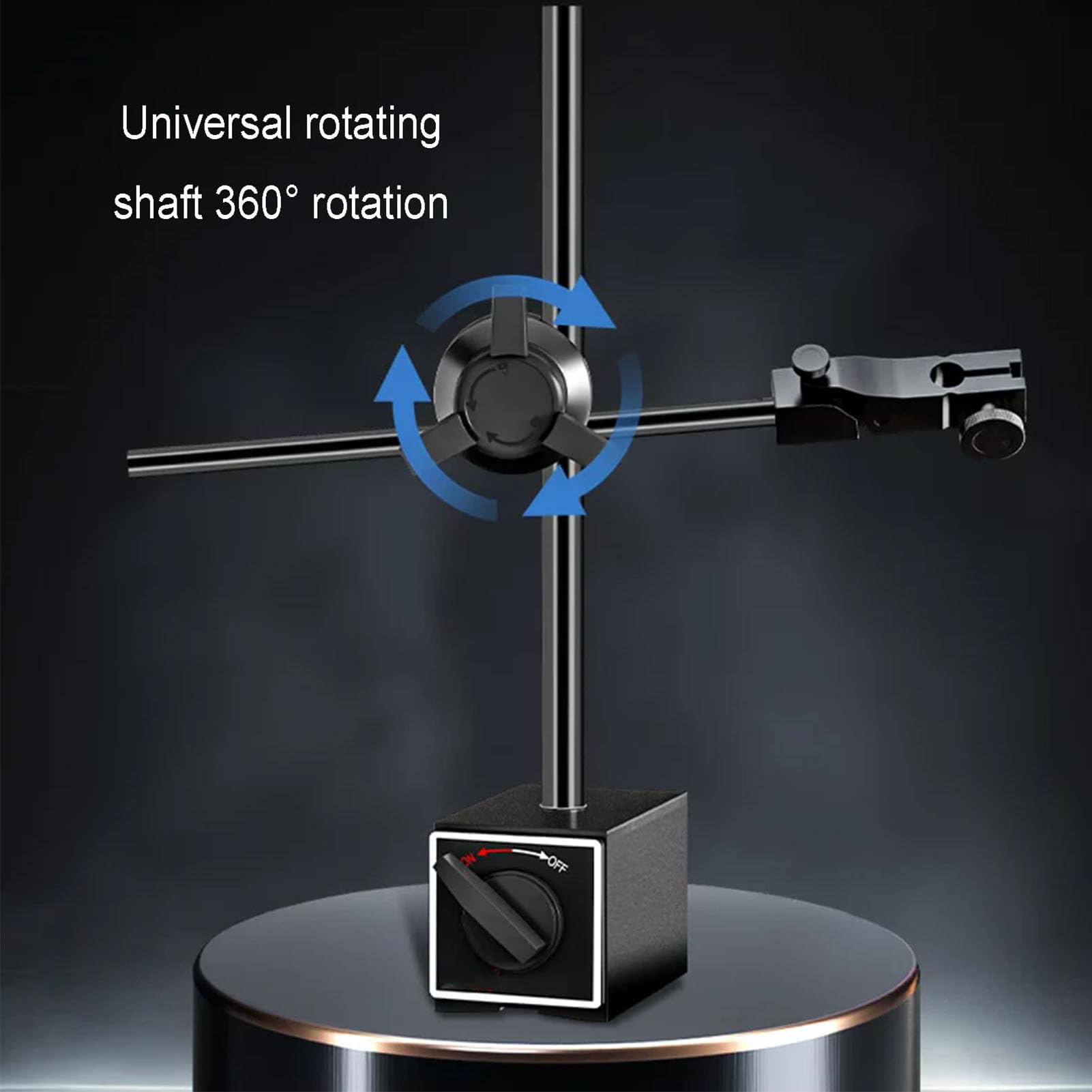 Magnetyczny uchwyt wskaźnika bazowego z elastycznym ramieniem 360°, siła magnetyczna 30-100 kg, pasuje do otworu 8 mm i jaskółczy ogon dla precyzyjnego pomiaru i inspekcji