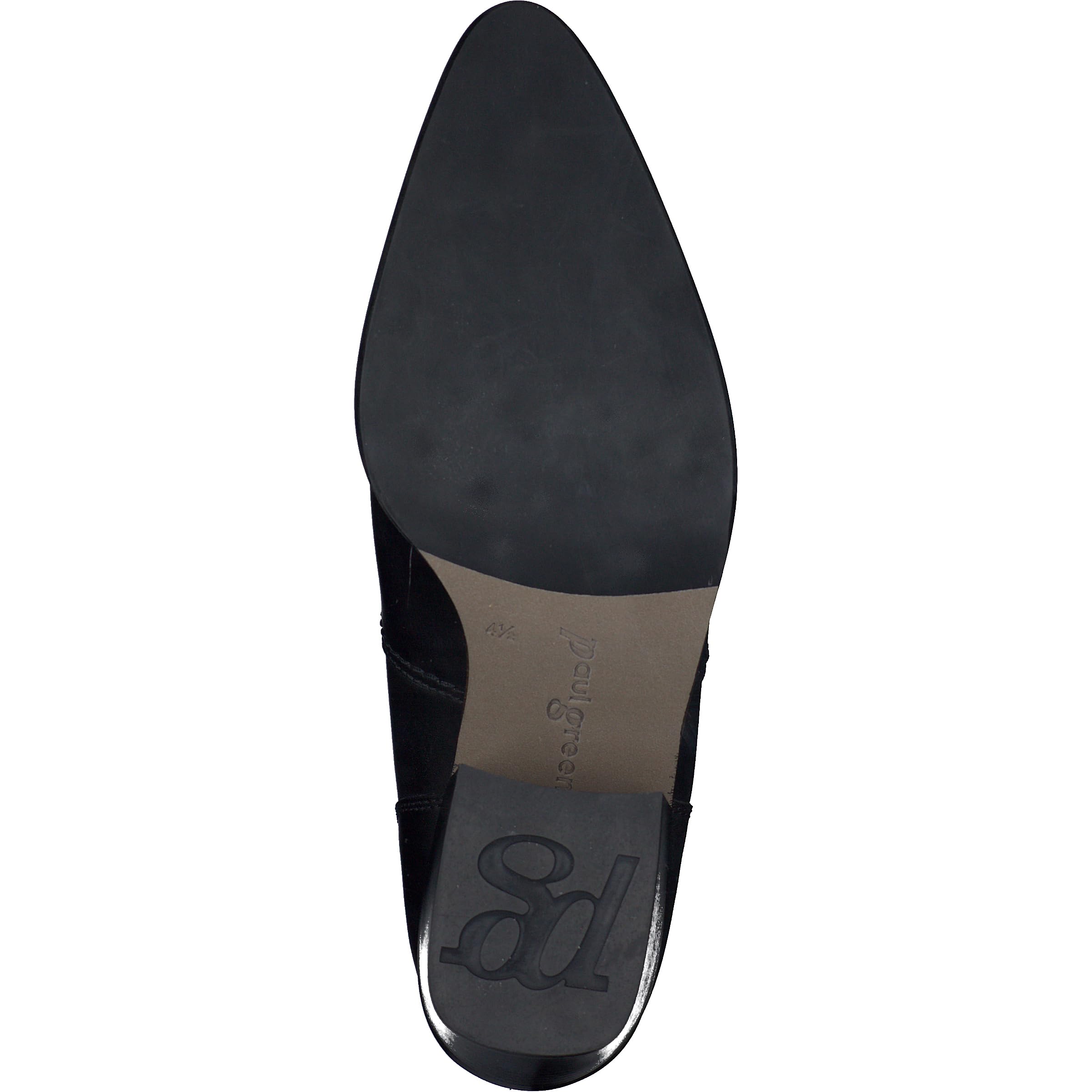 Paul Green Damen Ballerinas mit Absatz 8075-000 Weite XX-Schmal Reißverschluss