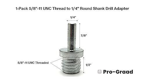 Miniatura 2 de Adaptador de taladro DA1 de 58 a 14 pulgadas que convierte placas de soporte de almohadilla pulidora de 2 a 6 pulgadas o broca de núcleo con rosca