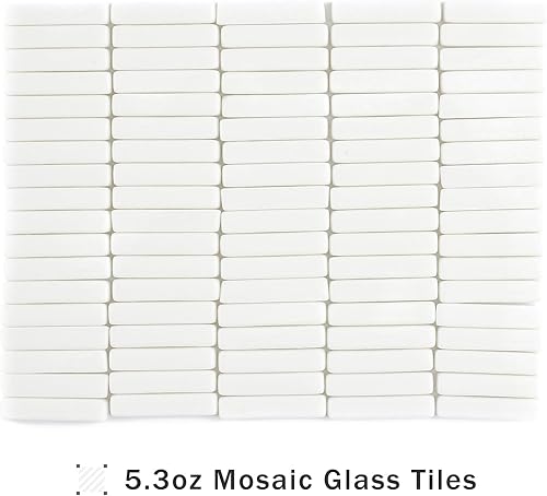 Miniatura 6 de Azulejos de mosaico para manualidades a granel, piezas de vidrio de mosaico de 5.29 oz, azulejos de vidrio con formas de tiras para manualidades,