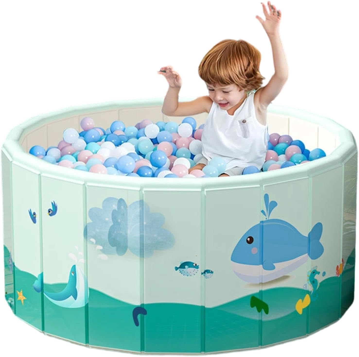 Foldable Non-Inflatable Swimming Pool,Interactive Portable Bathtub,Foldable Pool For Kids Adults Pets | For Kids Dogs Family Pets Garden Patio Outdoor Terrace Summer Center Church Tan