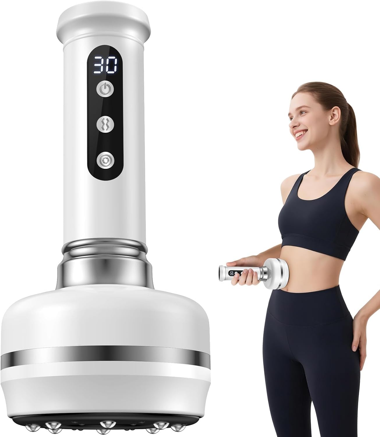 Masajeador anticelulitis, 30 velocidades, dispositivo de ventosas eléctrico, anticelulítico, masaje, relajación muscular, ventosas, adecuado para espalda, cintura, brazos y piernas